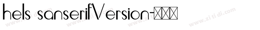 hels sanserifVersion字体转换